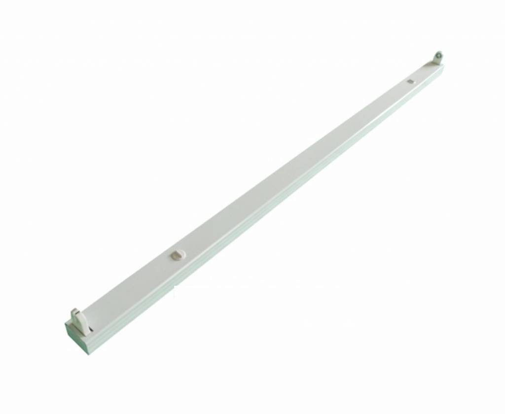 LED TL armatuur – 120cm wit aluminium – voor een enkel LED TL buis