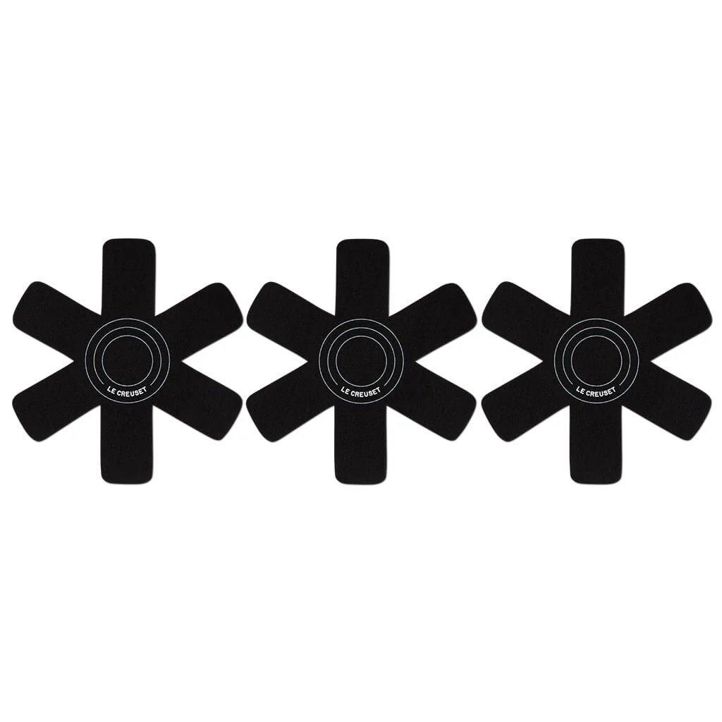 Le Creuset – Pan protectors set of 3 Black