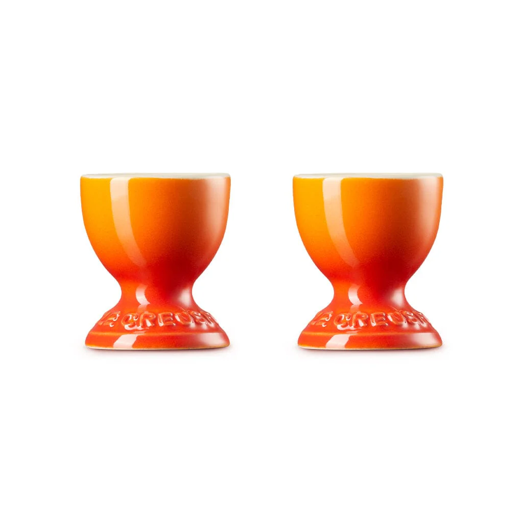 Le Creuset – Set of 2 Egg Cups Orange Red
