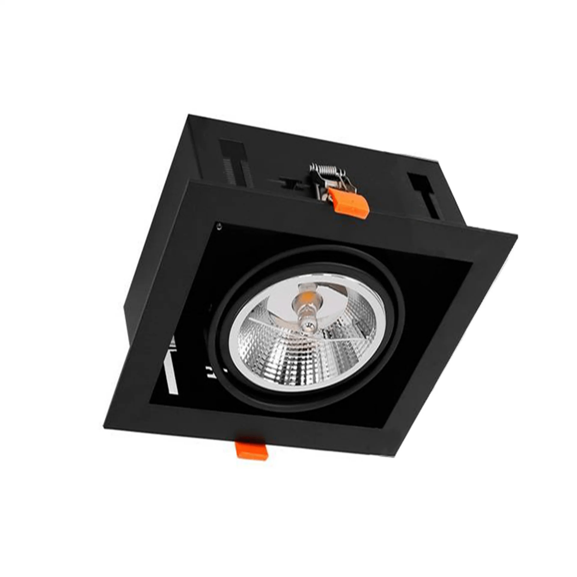 LED AR111 inbouwarmatuur | vierkant  | Zwart | exclusief AR111 spot