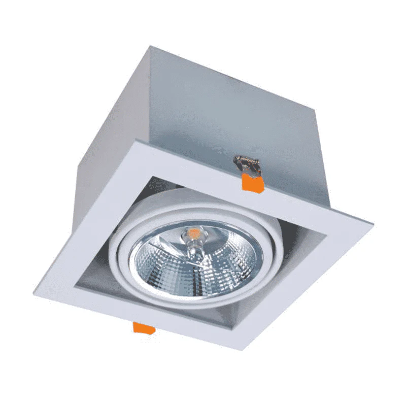 AR111 inbouwarmatuur | vierkant  | Wit | exclusief AR111 spot