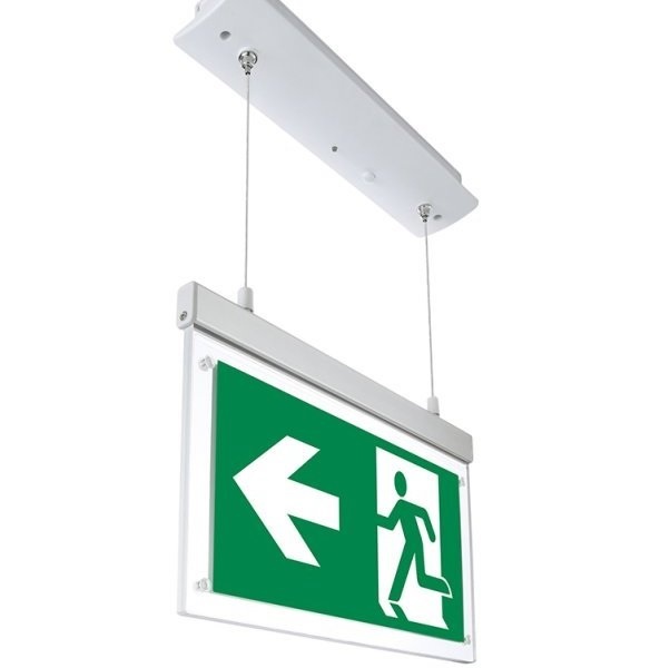 LED Nooduitgang verlichting hangend – 2W – 3 uur noodbatterij – Pijl opzij