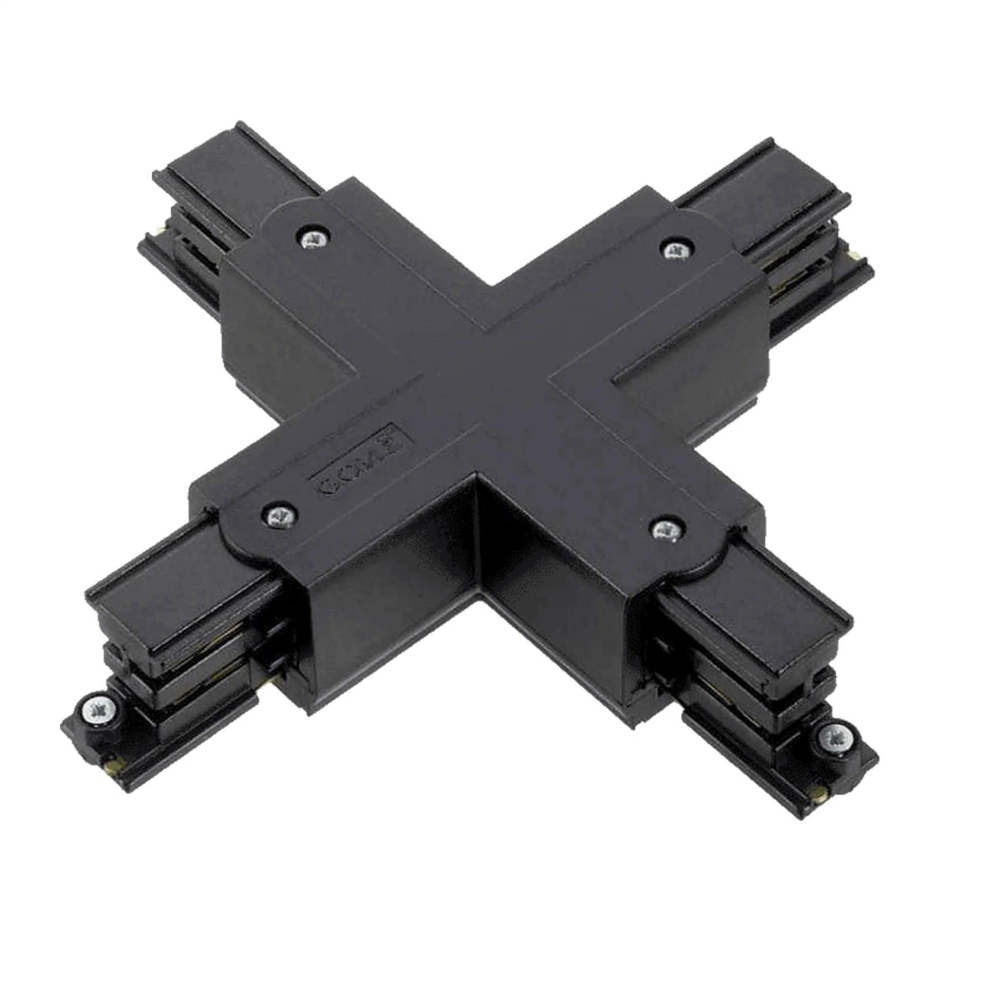 X-Vorm Connector 3-Fase Rails – Zwart | 3-Fase railsystemen