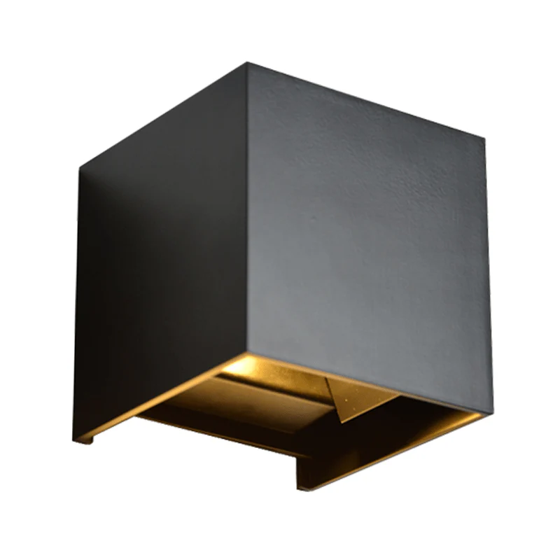 Led  Wandlamp Dimbaar –  2 x 3 Watt – IP65 – Mat Zwart