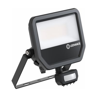 LED Breedstraler Aluminium Zwart 41W 6000lm 100D – 840 Koel Wit | IP65 – Bewegings- En Lichtsensor – Symmetrisch