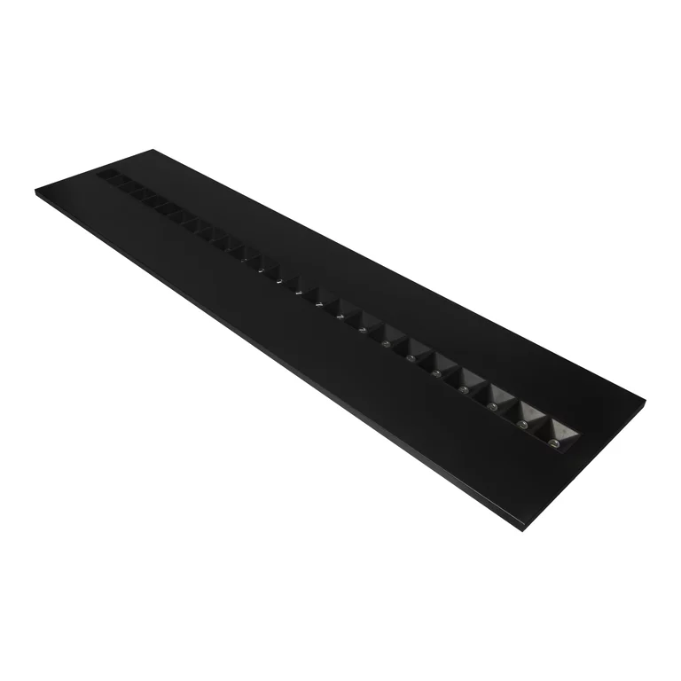 LED Paneel 120x30CM – UGR16 Louvre – Aluminum Mat Zwart –  27.5W 4000Lm – 4000K 840 Koel Wit |  IP20
