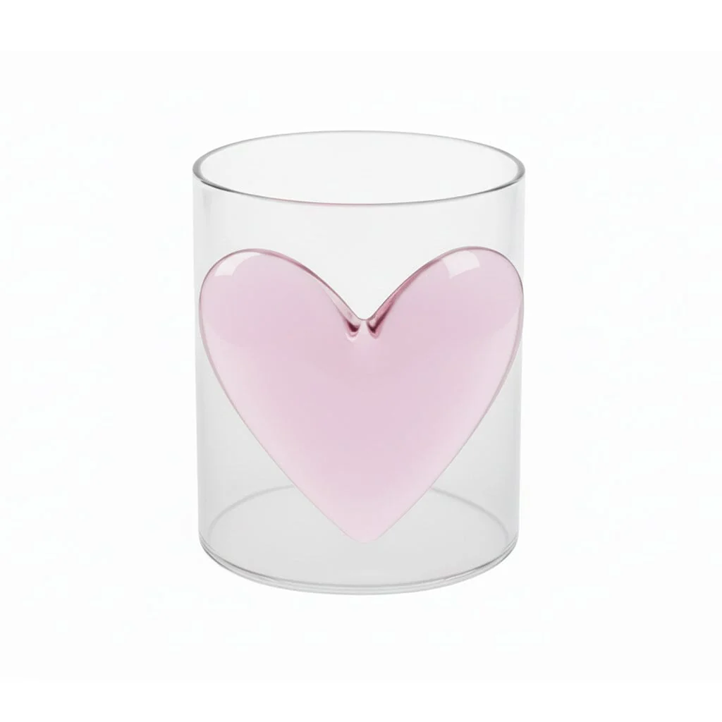 Spoon Club – Glass Heart – Pink