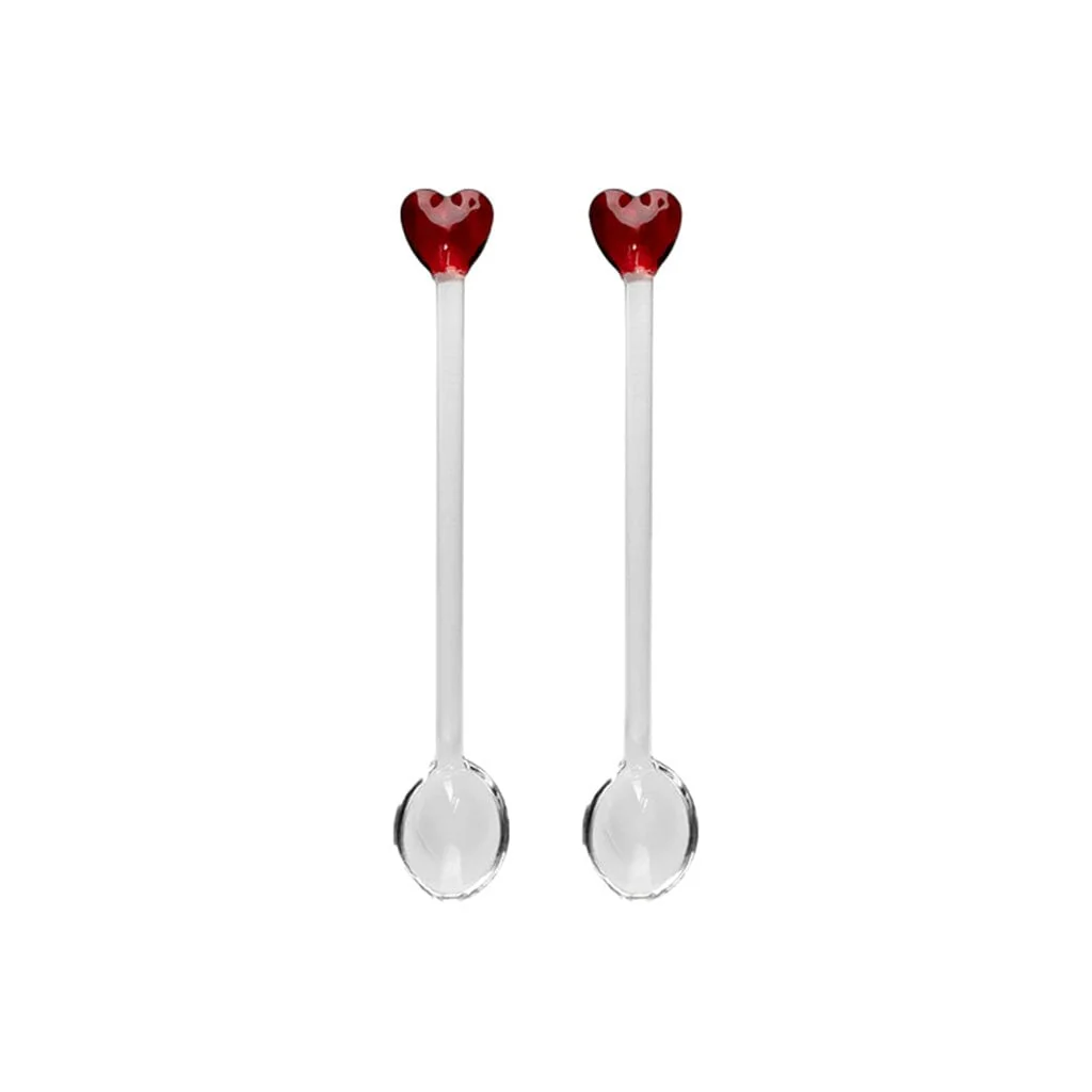 Spoon Club – Glass Spoons – Heart – Red