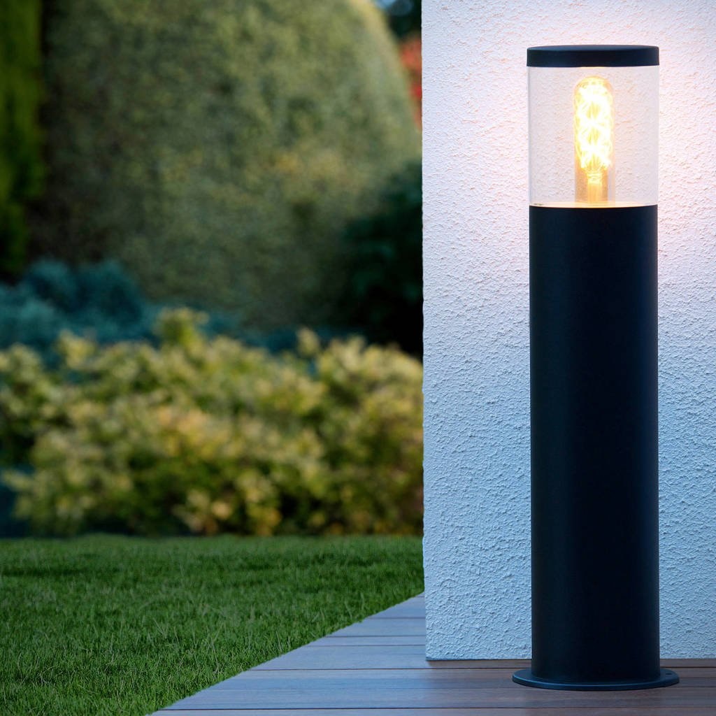 FEDOR – Sokkellamp Buiten – 1xE27 – IP44 – Zwart