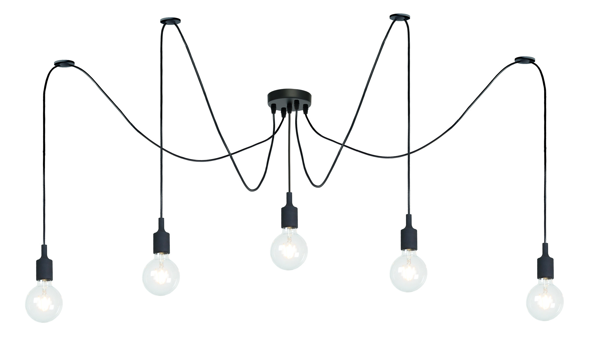 FIX MULTIPLE – Hanglamp – 5xE27 – Zwart