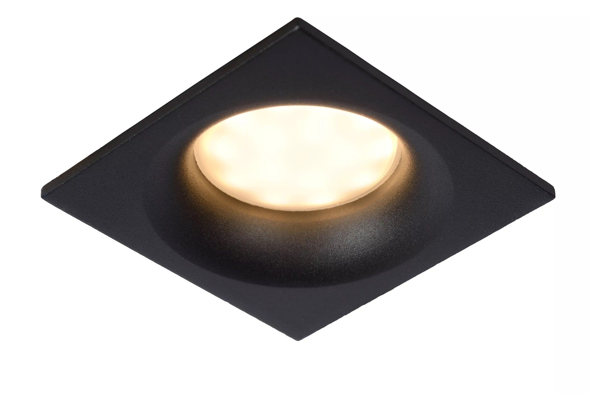 LED Inbouwspot Armatuur IP44 – Zwart Vierkant ZIVA | Geschikt voor badkamer – GU10 Fitting