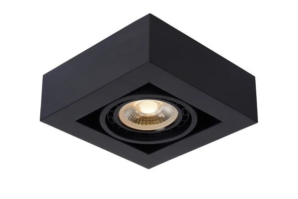 Lucide ZEFIX – Plafondspot – LED Dim to warm – GU10 – 1x12W 2200K/3000K – Zwart