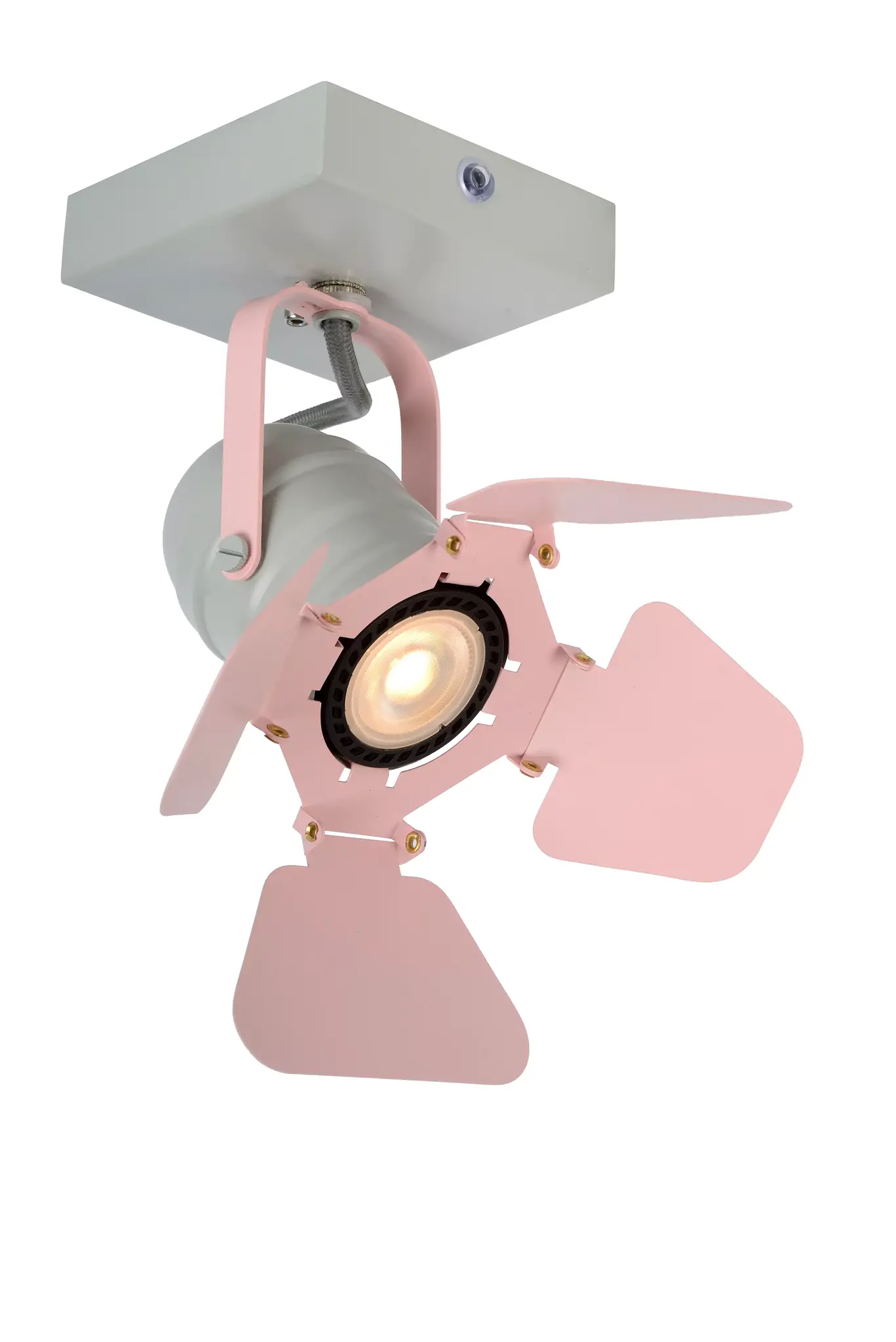 PICTO Plafondspot Kinder-Roze-1xGU10-35W-Metaal
