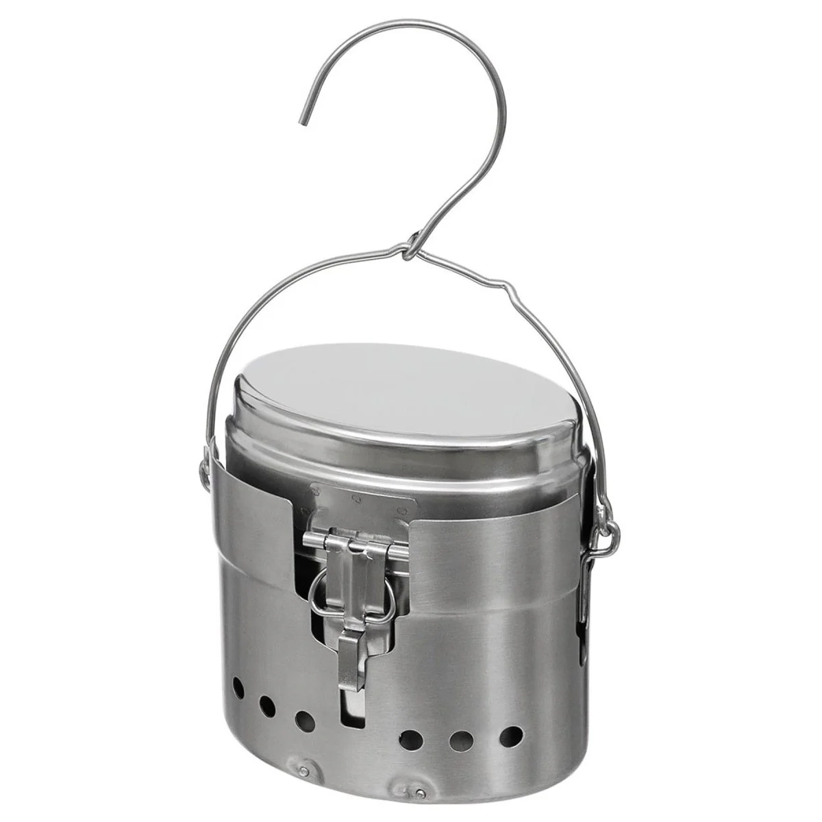 MFH Zweeds leger trangia puinhoop kit repro m40 roestvrij staal 1.5L camping brander