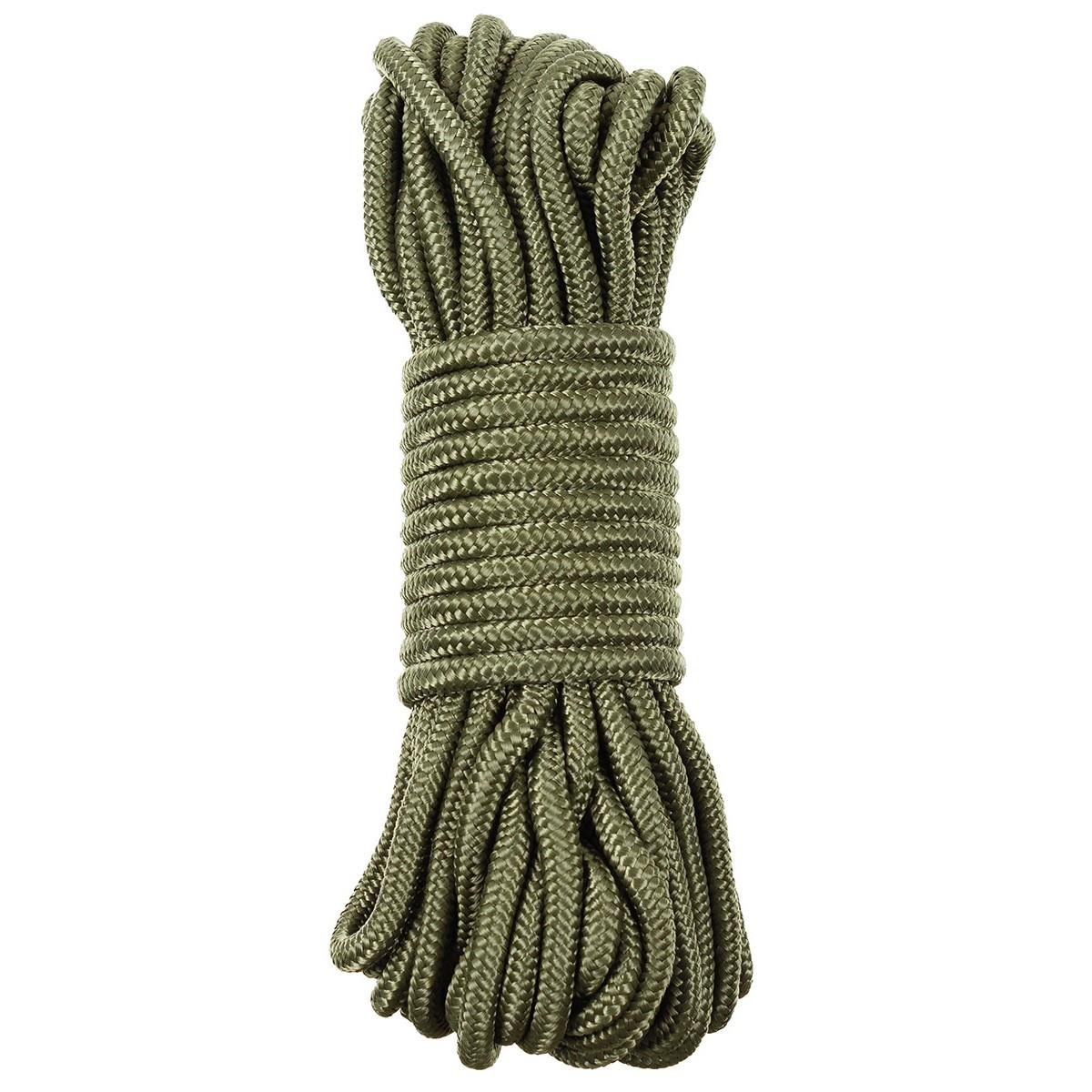 MFH Utility Touw 5mm-7mm 15m Duurzaam Polypropyleen Outdoor Koord OD Groen