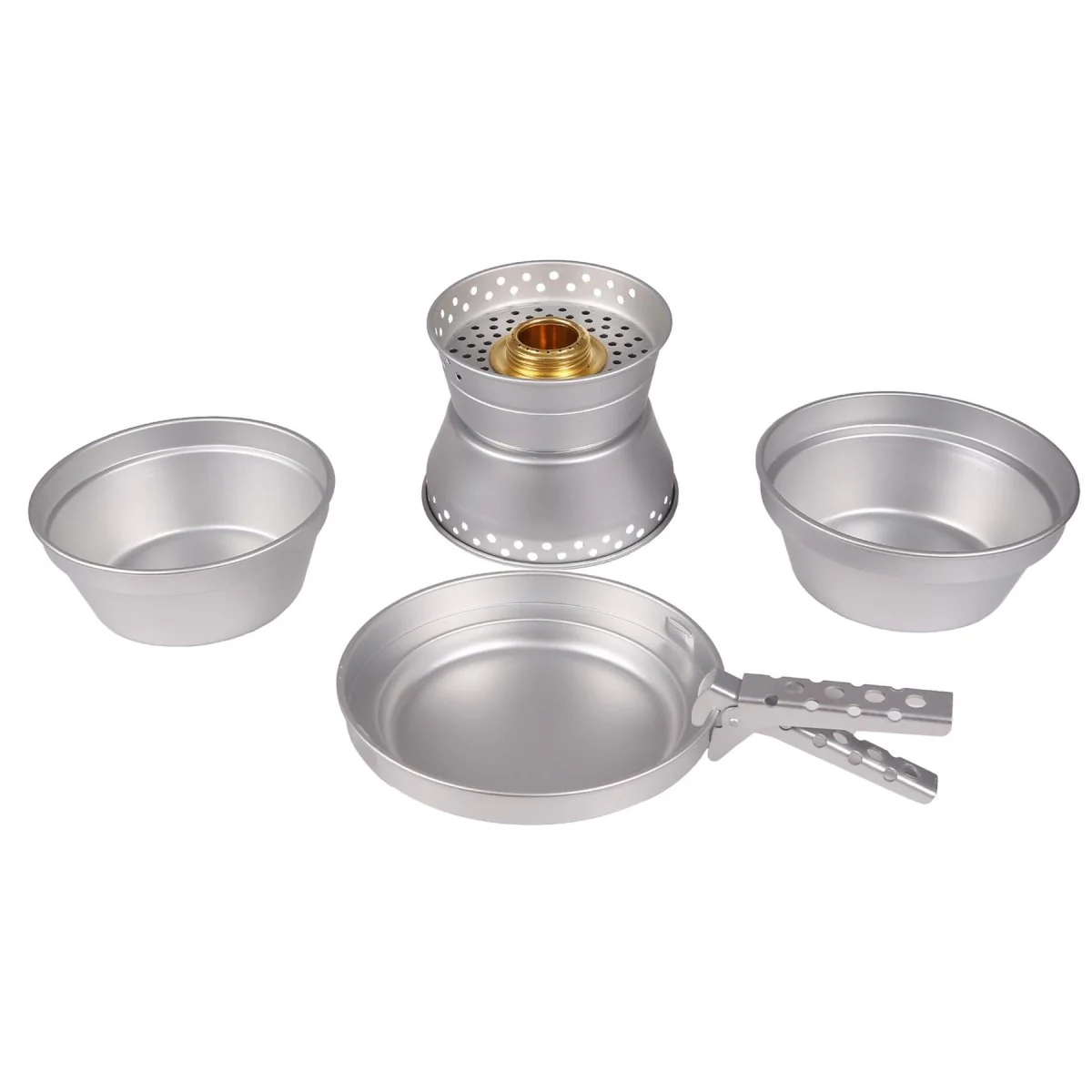 MIL-TEC aluminium kookkachel Set wandelkookgerei Compact Camping Pan Pot Bowl