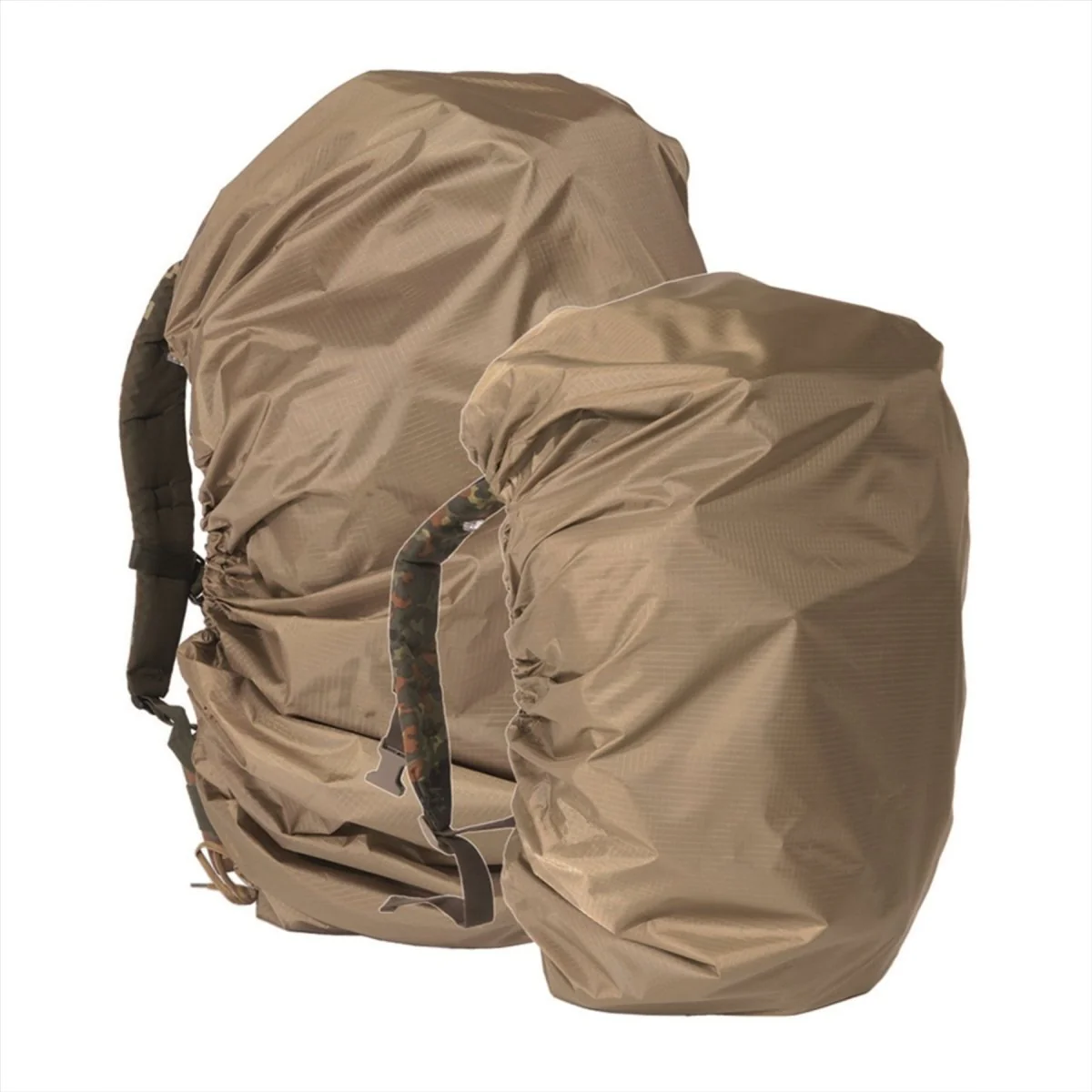 MIL-TEC Rugzakhoes Verstelbare regenhoes met polyurethaancoating voor 80L Coyote