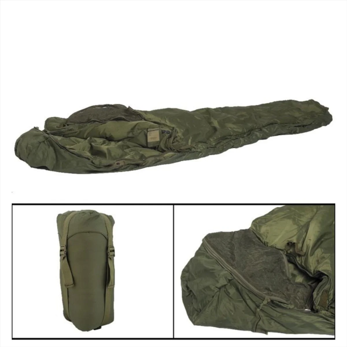 Mil-Tec Tactical 3 Sleeping Bag Teflon gecoate thermolite isolatie Olijf