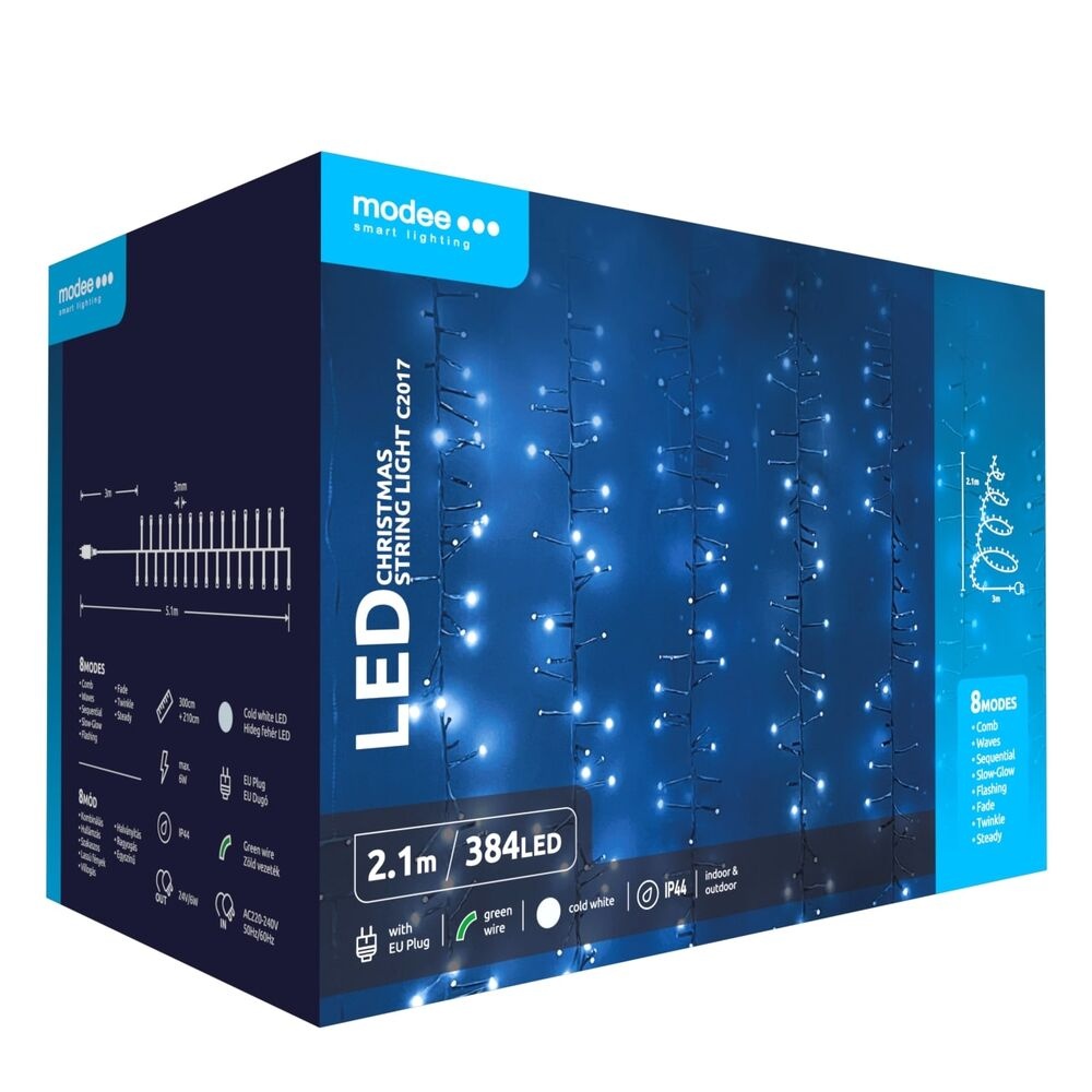 Kerstverlichting IJspegel 2.1m Wit