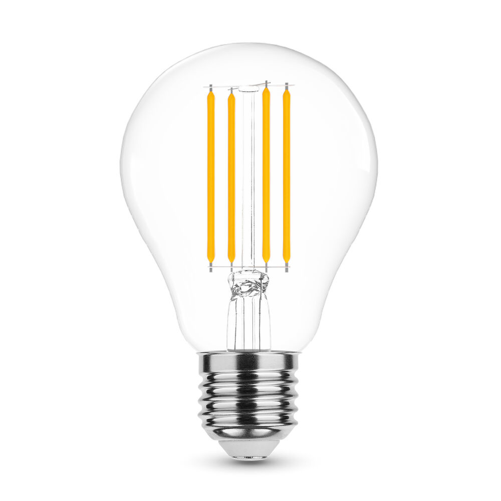LED Filament lamp dimbaar – E27 A60 8W – 4000K helder wit licht