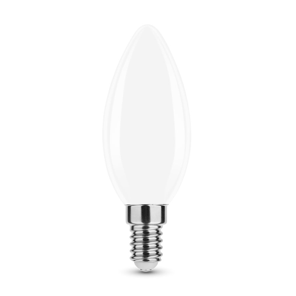 LED Filament lamp – E14 C35 7W – 4000K helder wit licht – Melkglas