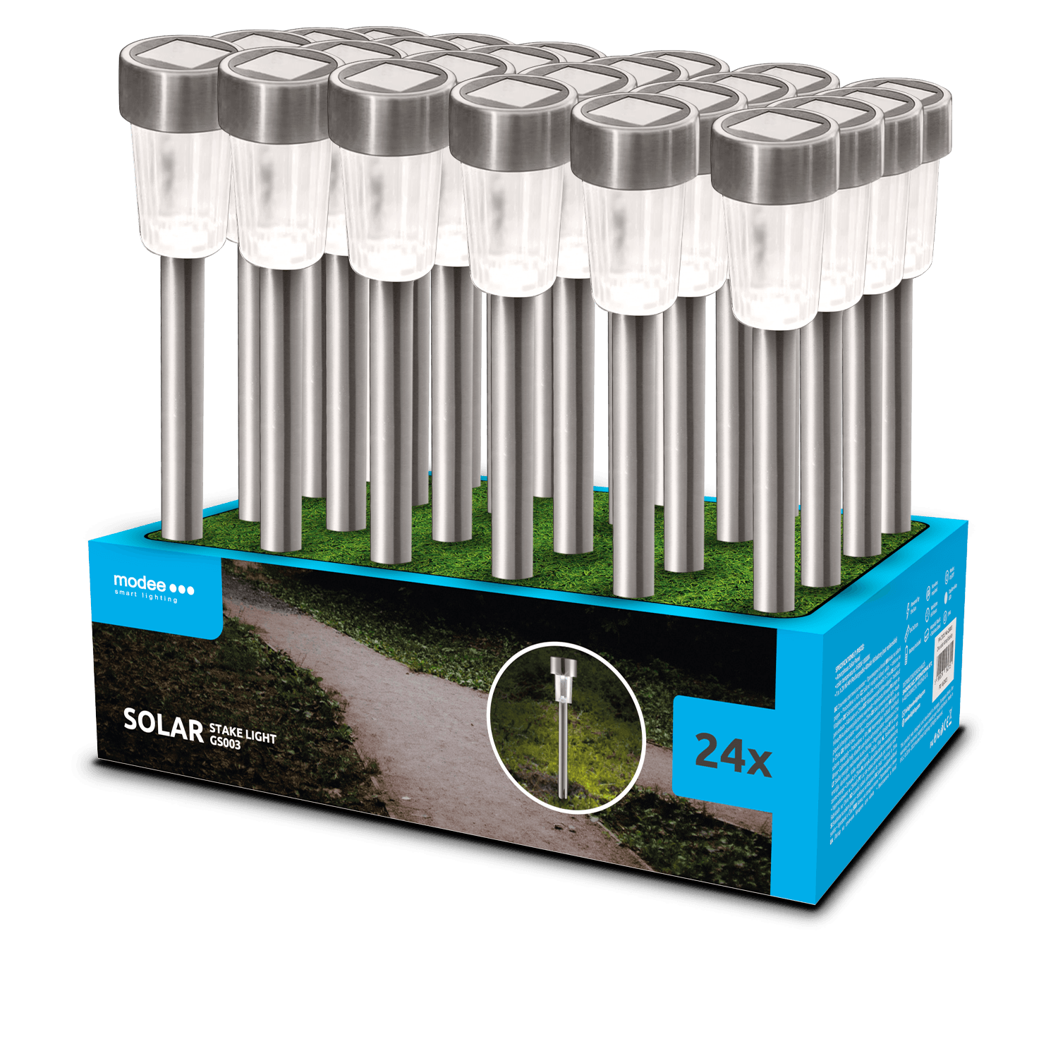LED Solar Lamp – 10000K Daglicht wit – 31cm – 1ST