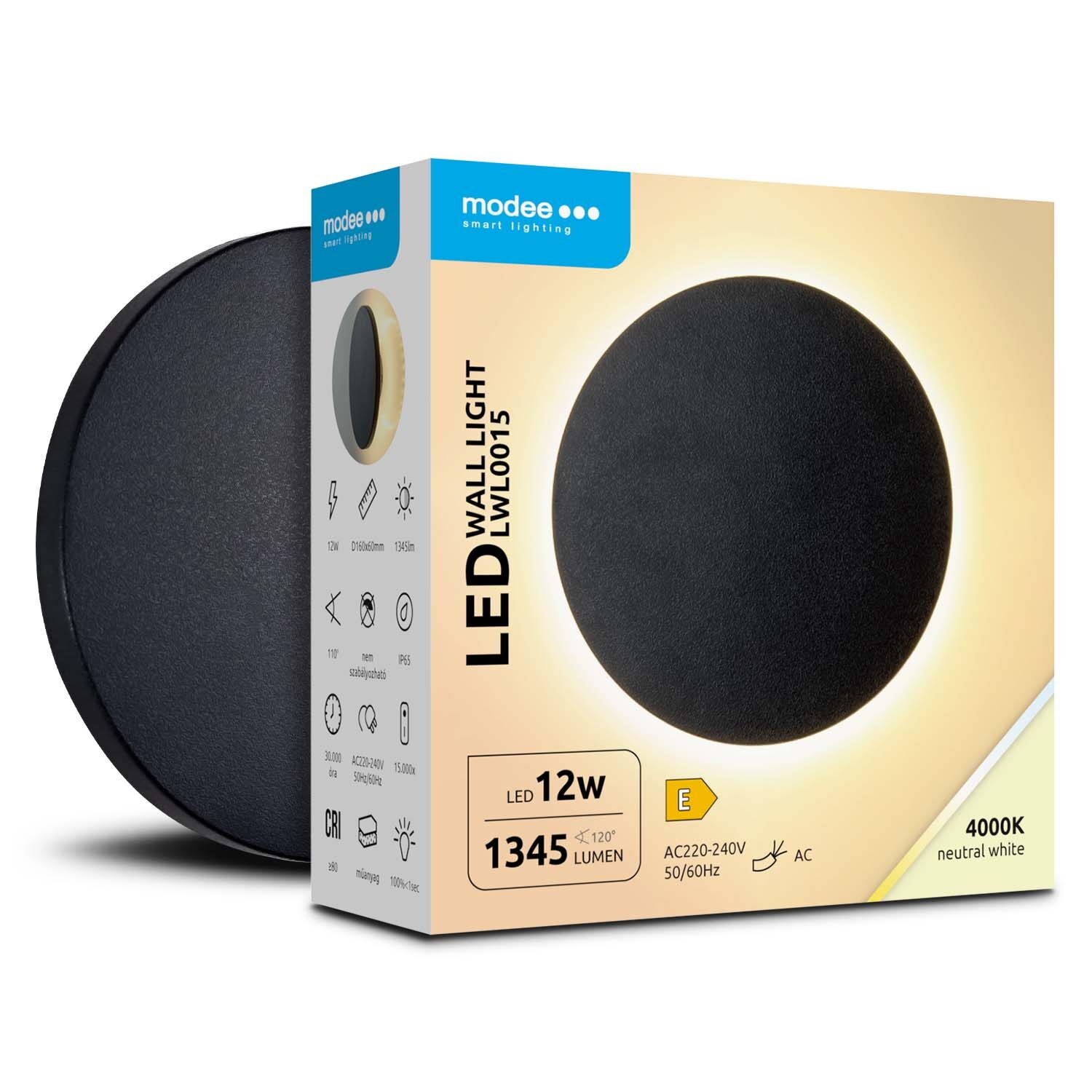 LED Wandlamp – 12W 1345lm – 4000K – IP65 – 160x60mm