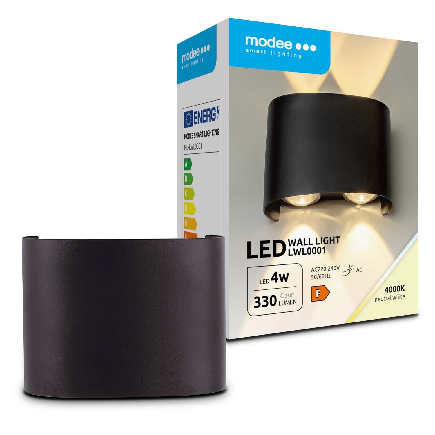 LED Wandlamp – 4W 220lm – 4000K – IP65 – 98x75x40mm