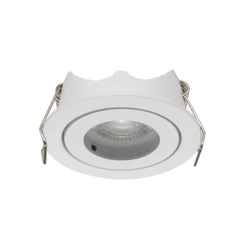 Mini armatuur Paros Wit + GU10 Mini LED Spot | Zaagmaat 48 mm