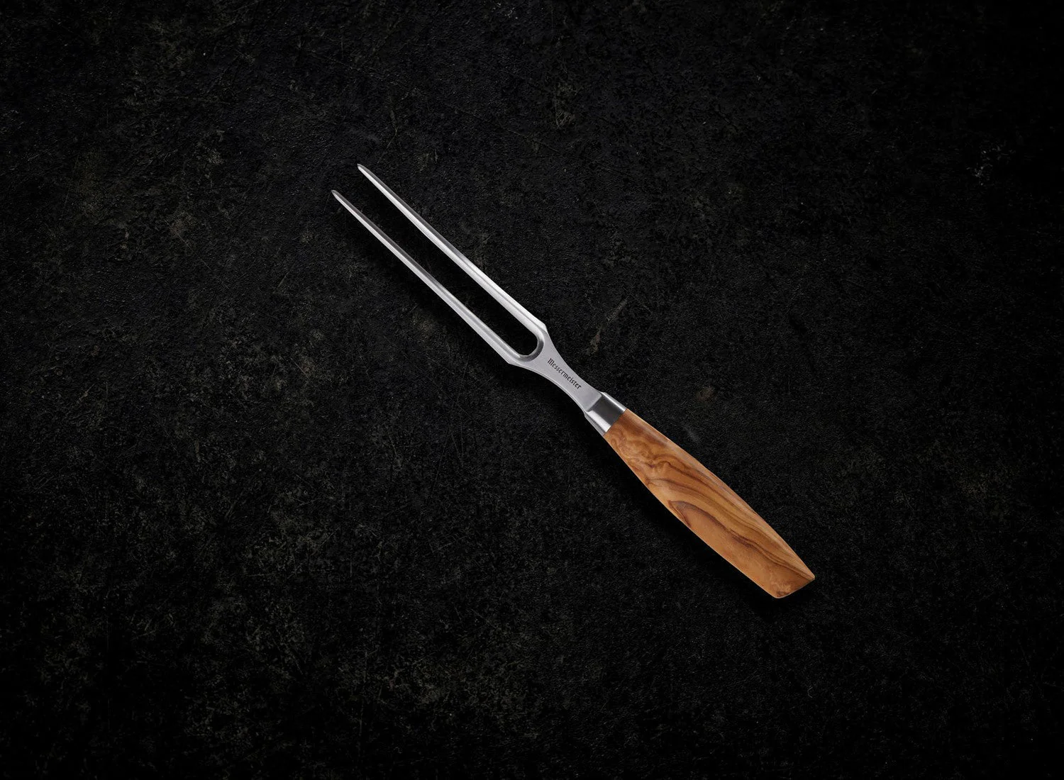 MESSERMEISTER serie OLIVA LUXE RVS vleesvork 16cm olijfhouten heft