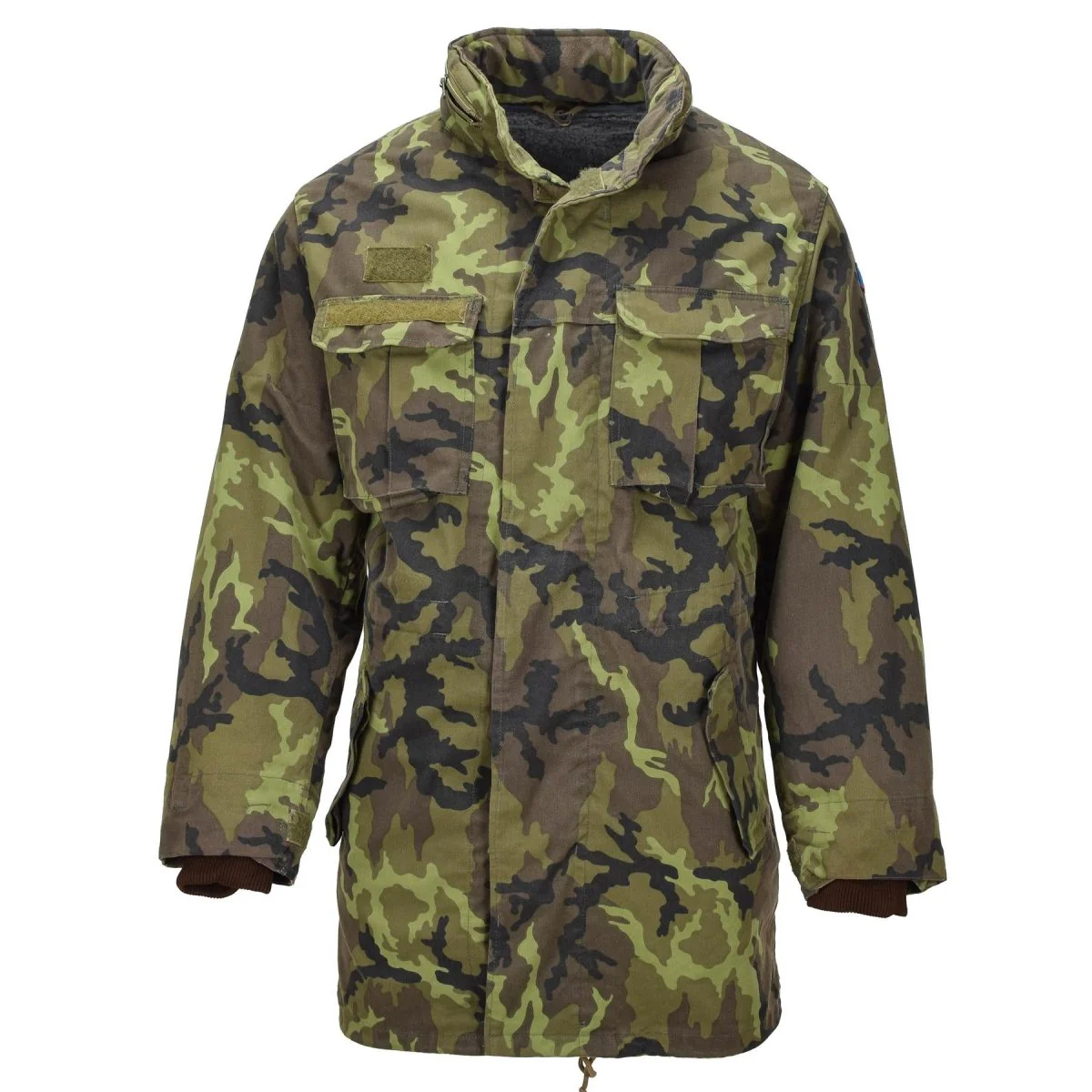 Origineel Tsjechisch militair parka-stijl jack met voering van imitatiebont M95 camouflage