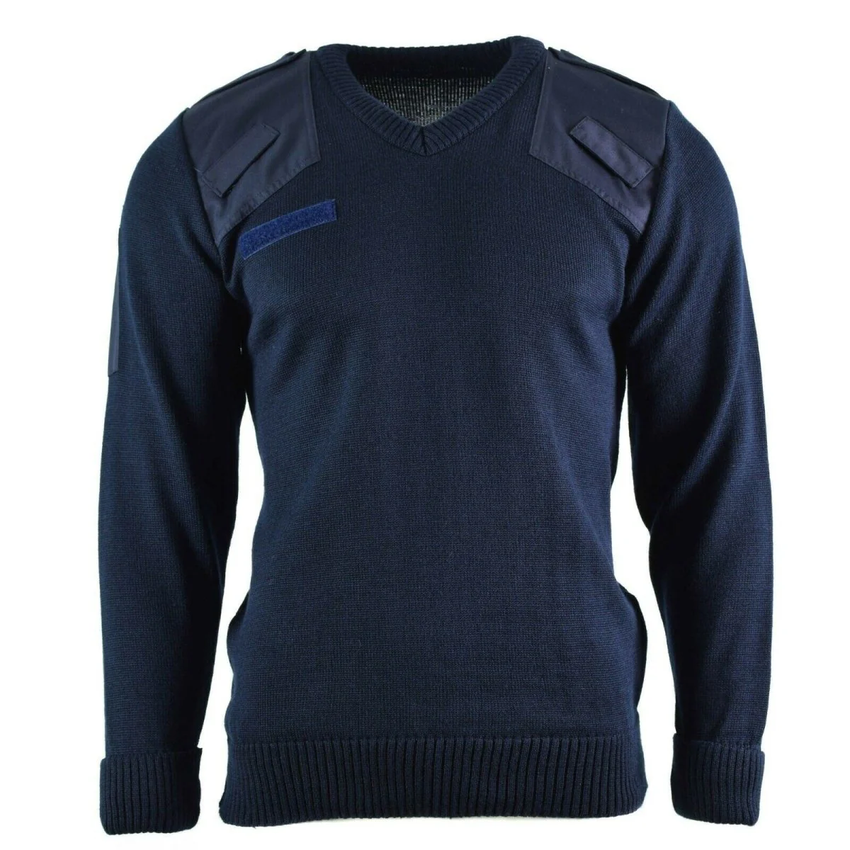 Originele Britse leger politie-pullover commando jumper blauwe v-neck trui