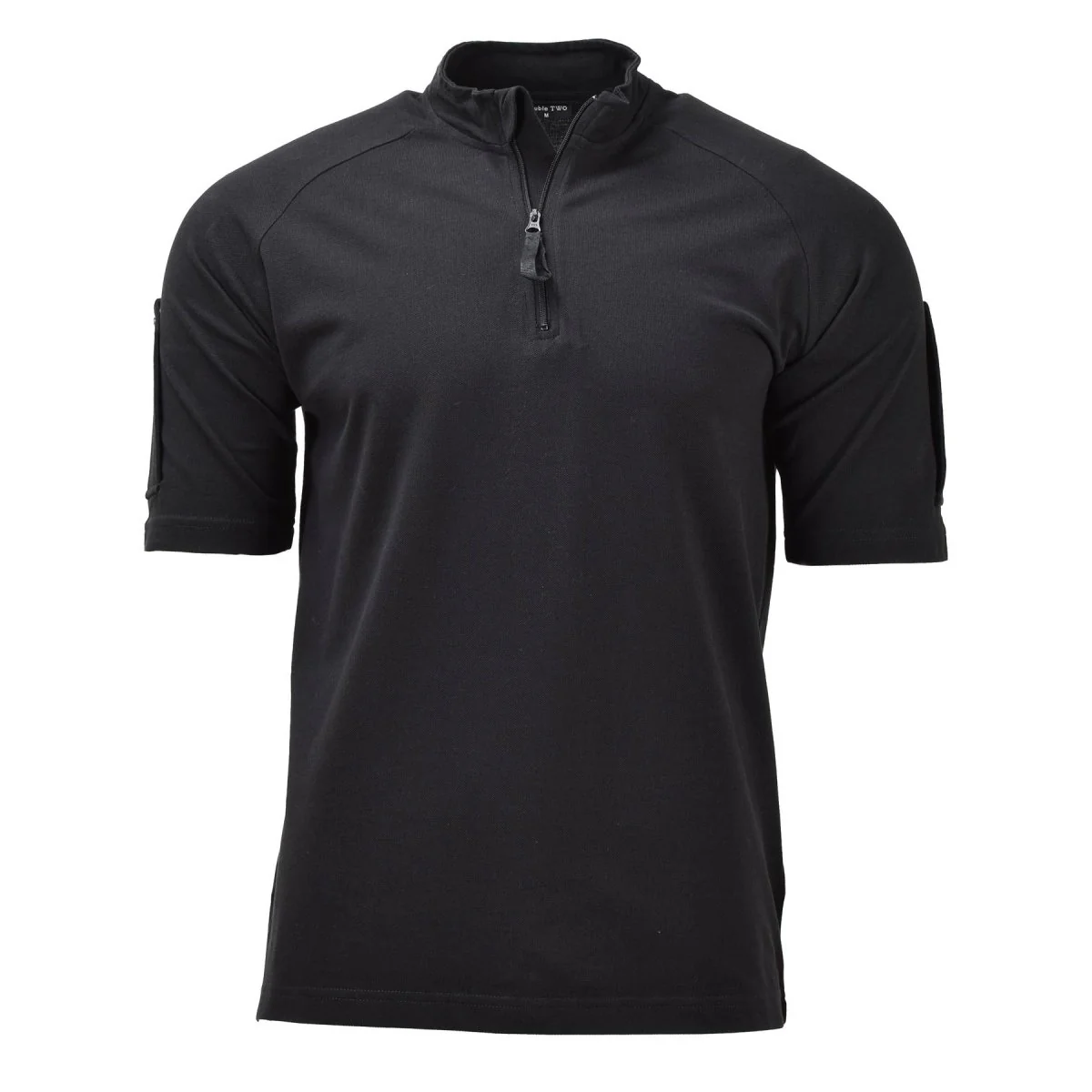 Originele Britse leger politie tactische t-shirts korte mouw zip-zwart nieuw