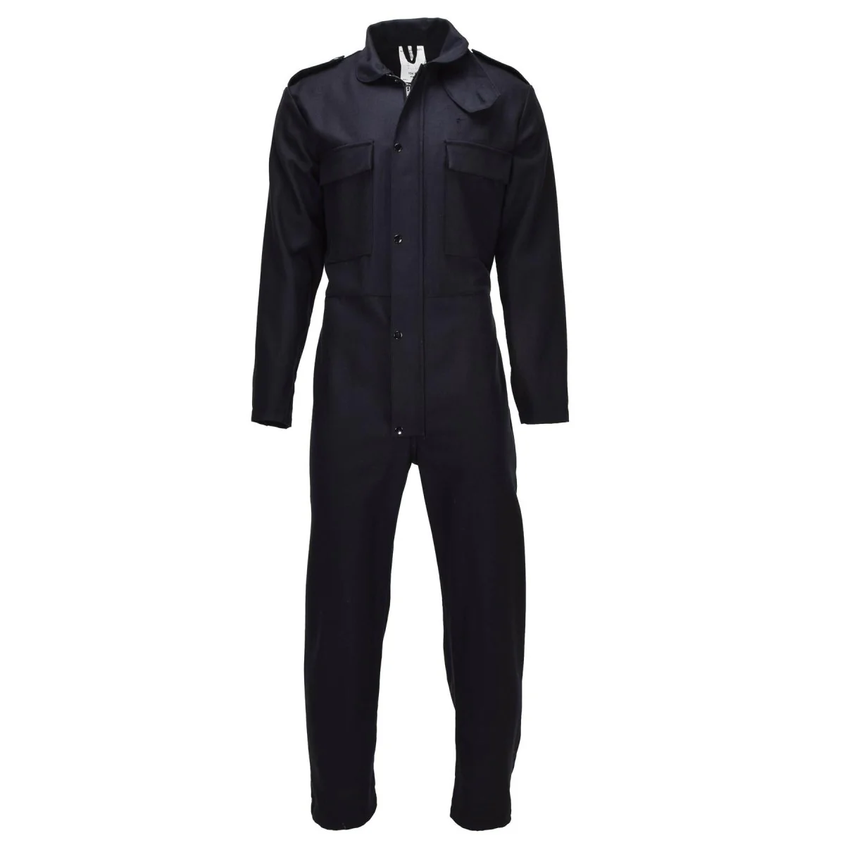 Originele Britse militaire wollen overall met ritssluiting en knoopsluiting zwart
