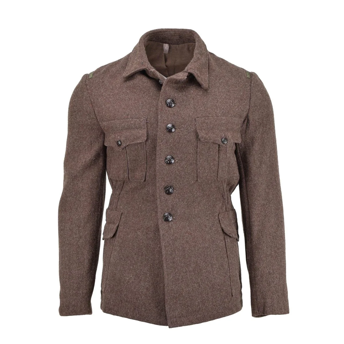 Originele Bulgaarse militaire klassieke jas winter winter bruin warm winddicht nieuw