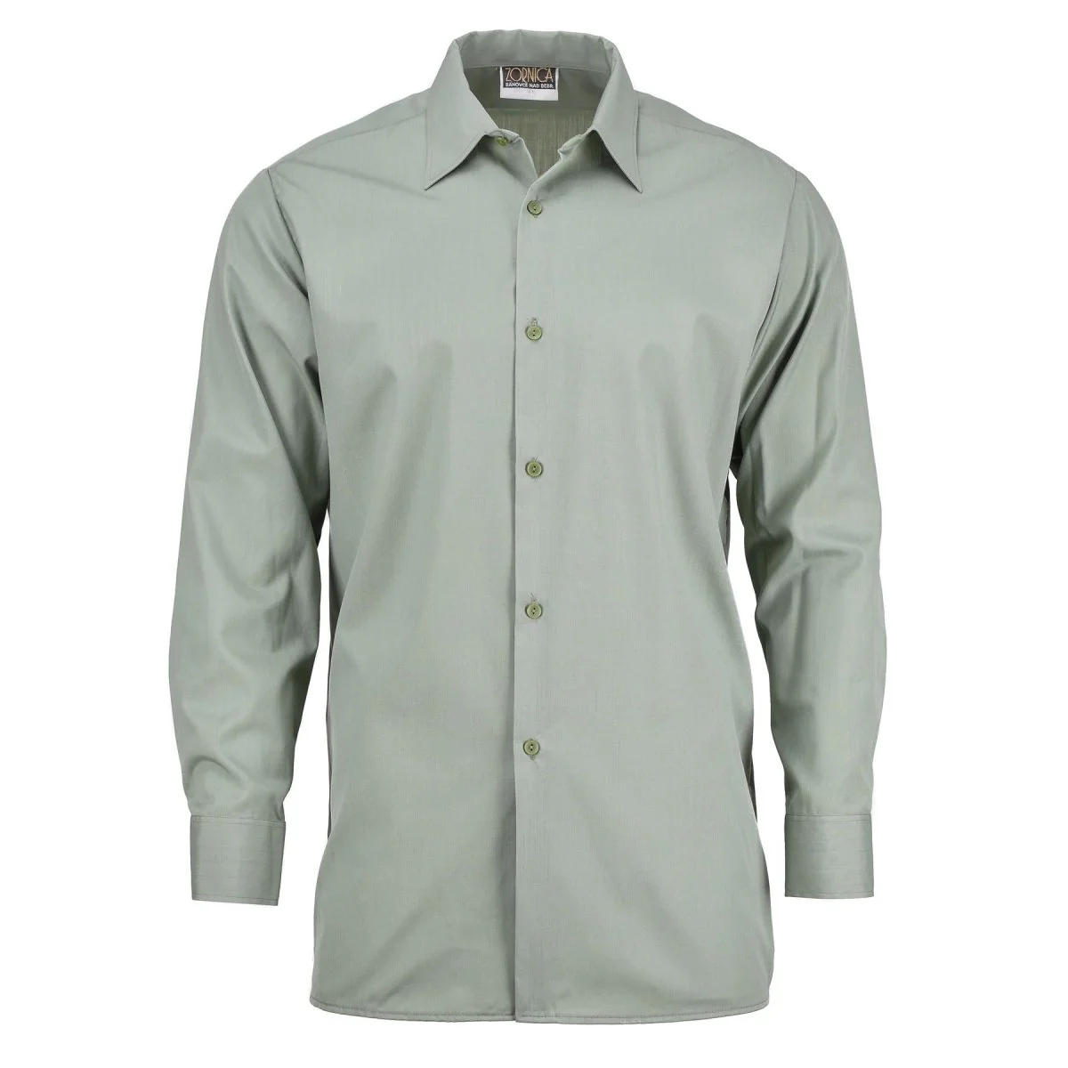 Origineel Tsjechisch leger overhirt shirt olijf lange mouw knop omhoog militair surplus nieuw