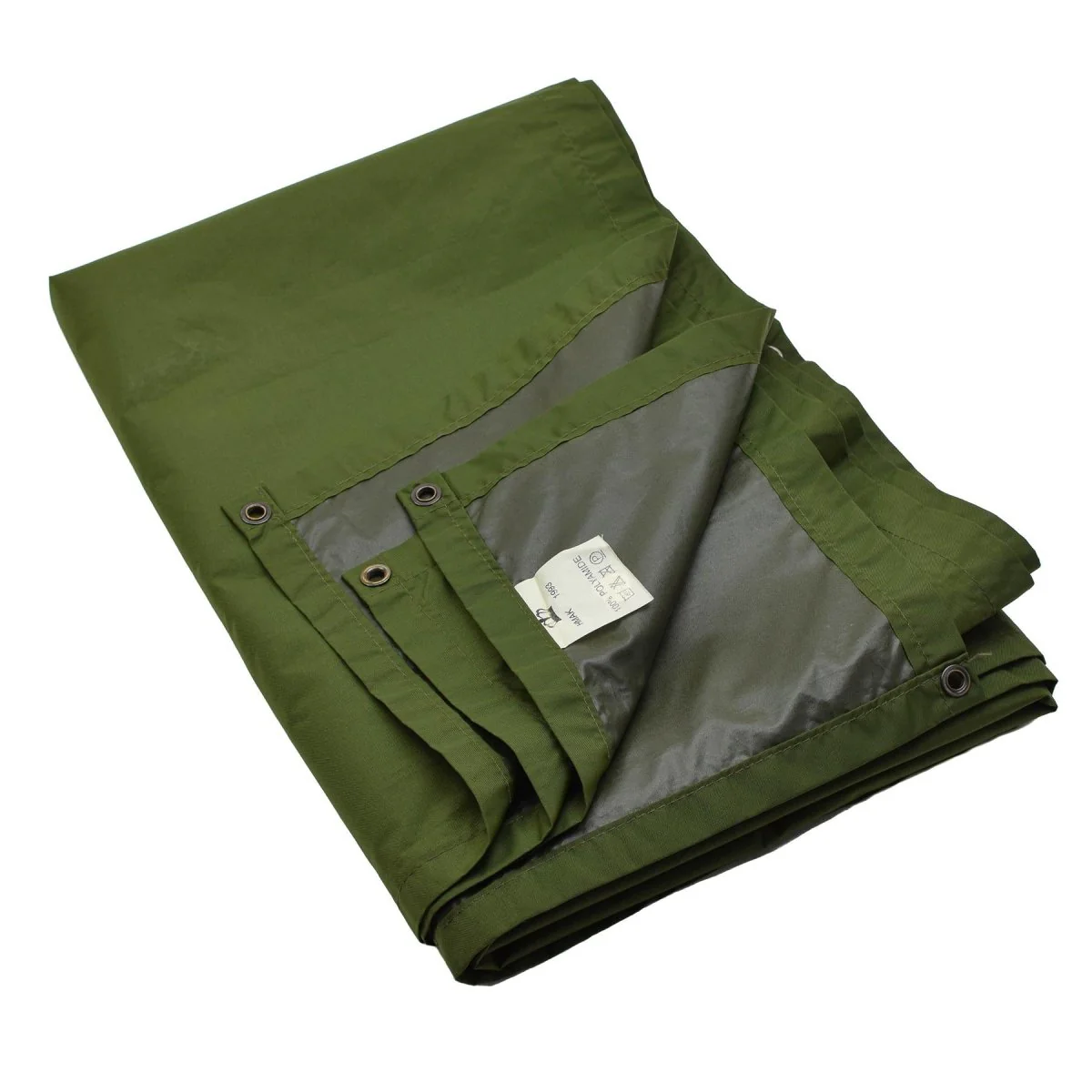 Origineel Deens Militair Waterdicht Zeildoek Poliamide 175x275cm Groen