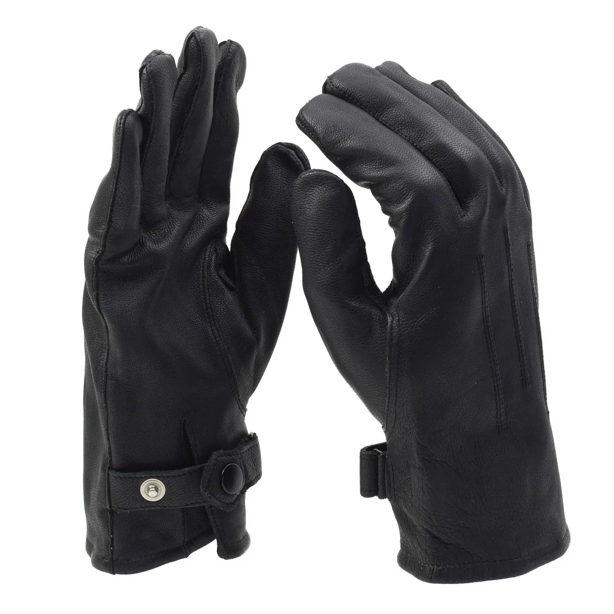 Originele Nederlandse Leger Leren Winterhandschoenen Warm Gevoerd Koud Weer Zwart