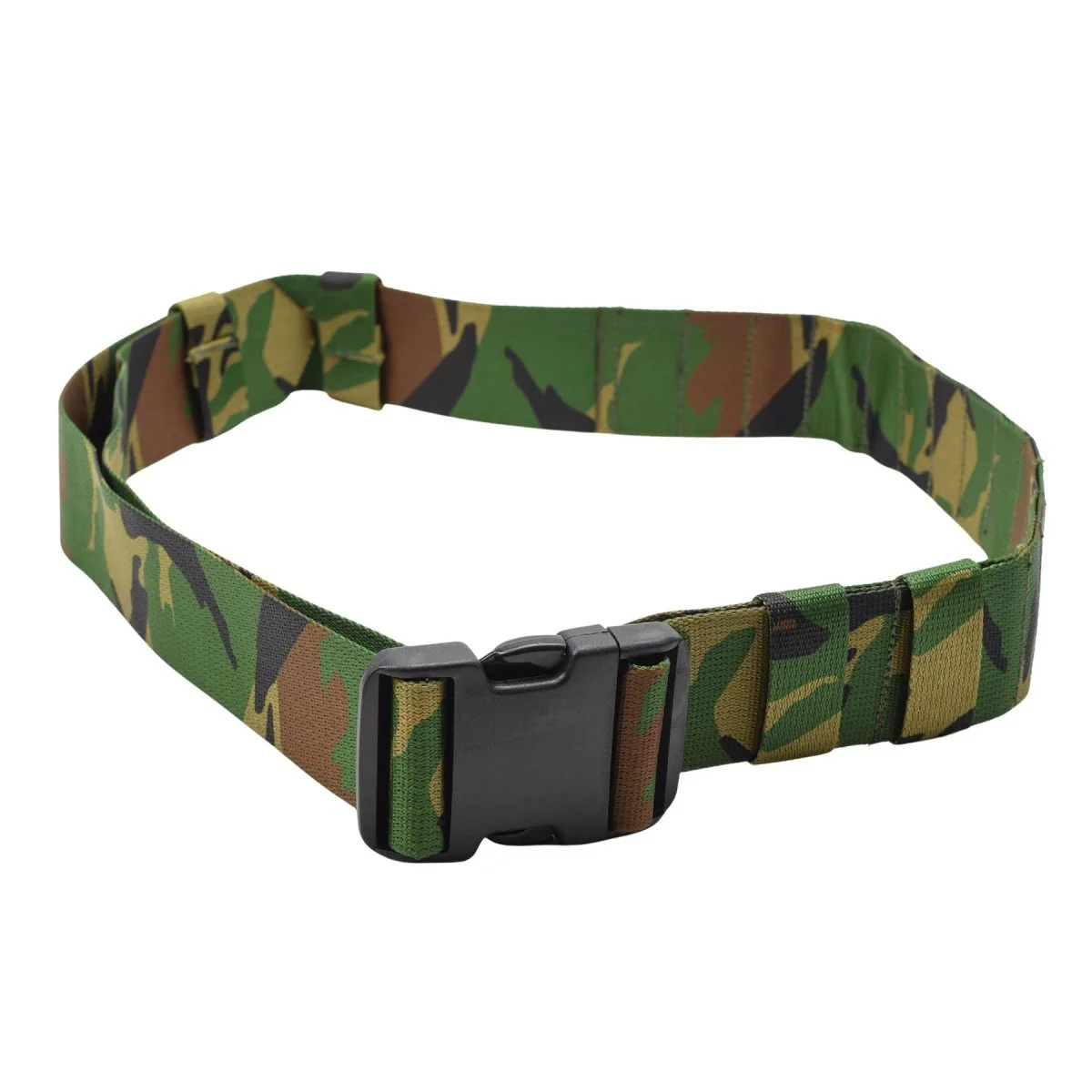 Originele Nederlandse militaire camo dpm tactische riem verstelbare plastic gesp