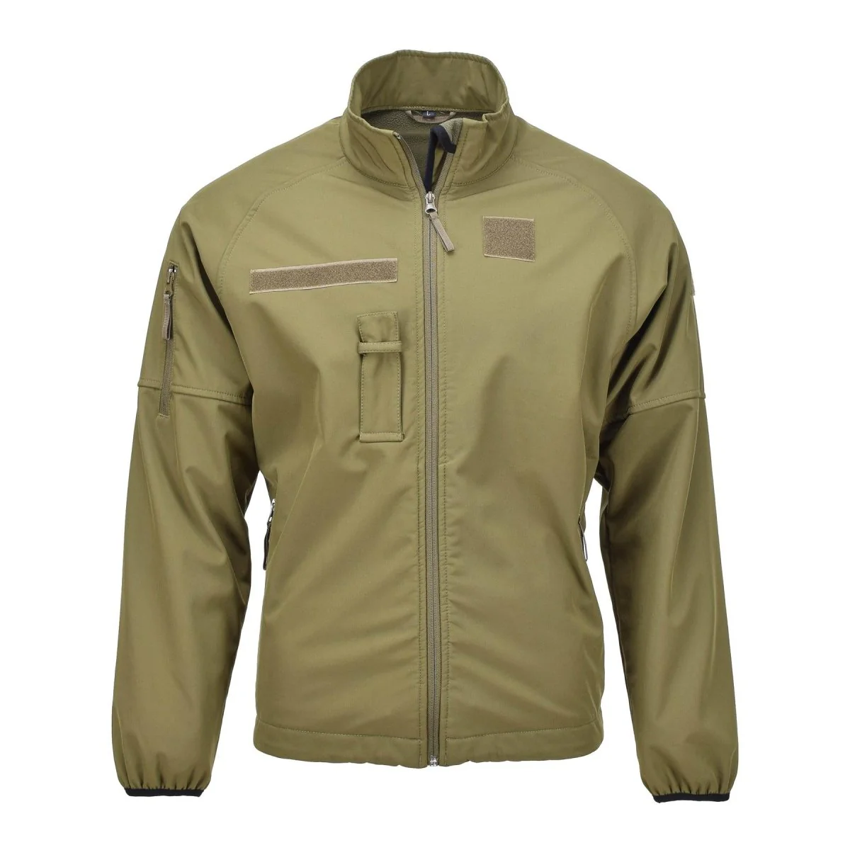 Originele Nederlandse militaire soft shell jas ritssluiting zakken geventileerde oksels olijf