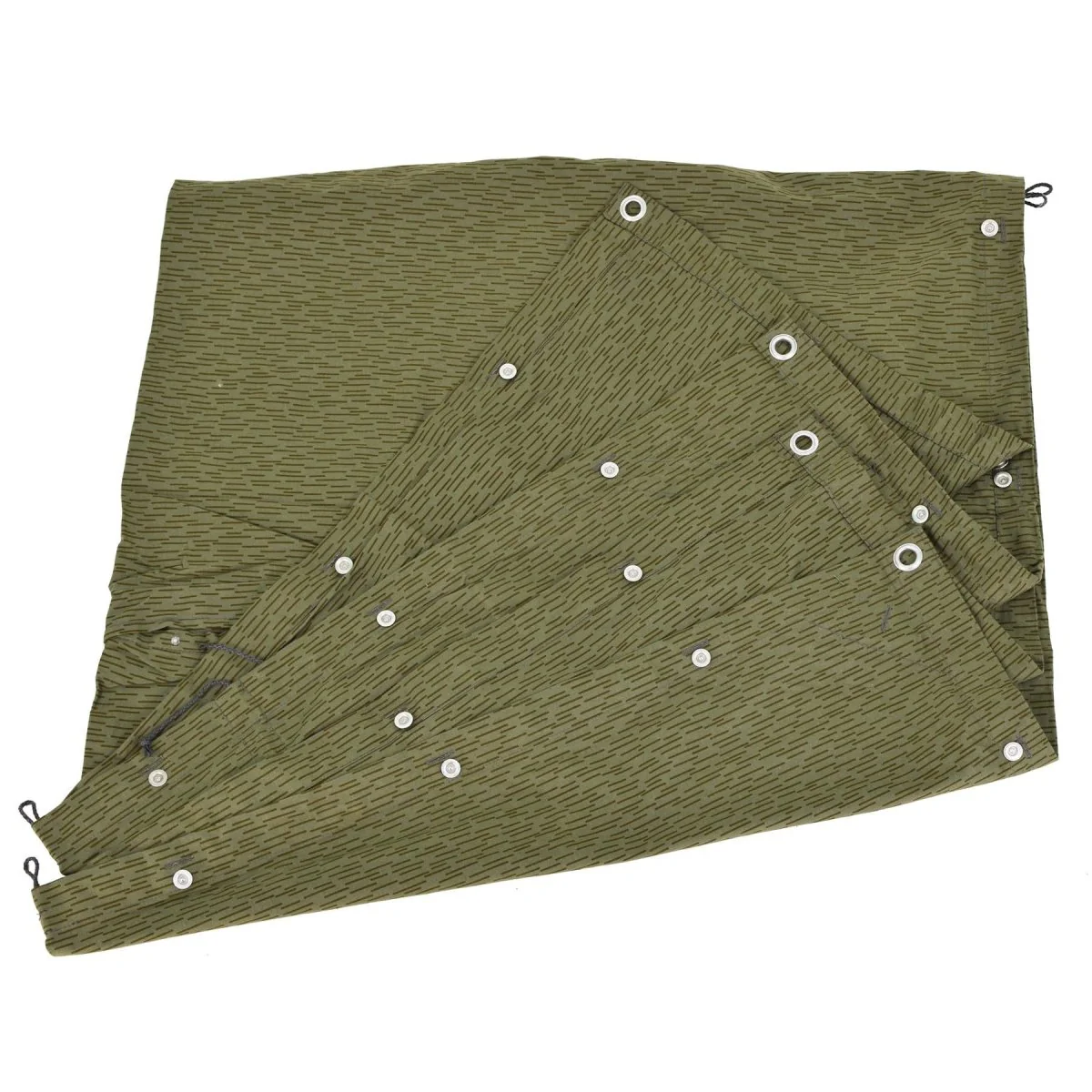 Origineel Oost -Duitsland NVA Shelter Half Raindrop Patroon Strichtarn Surplus Nieuw