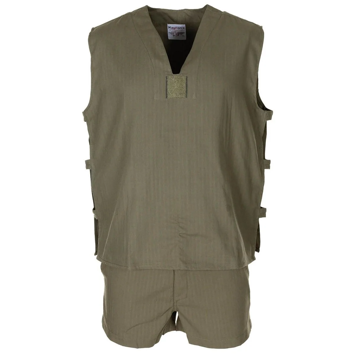 Originele Franse militaire jungle mouwloos olijf shirt tactisch lichtgewicht nieuw