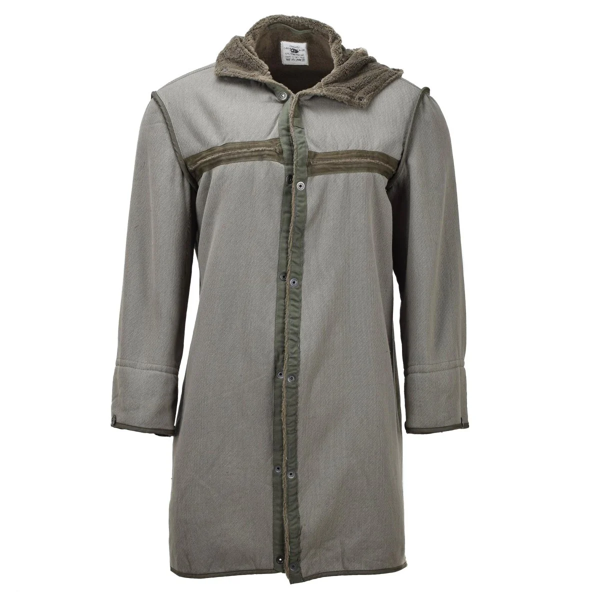 Originele Duitse militaire Lange Parka Faux Fur Liner Thermal Hooded Army Olive