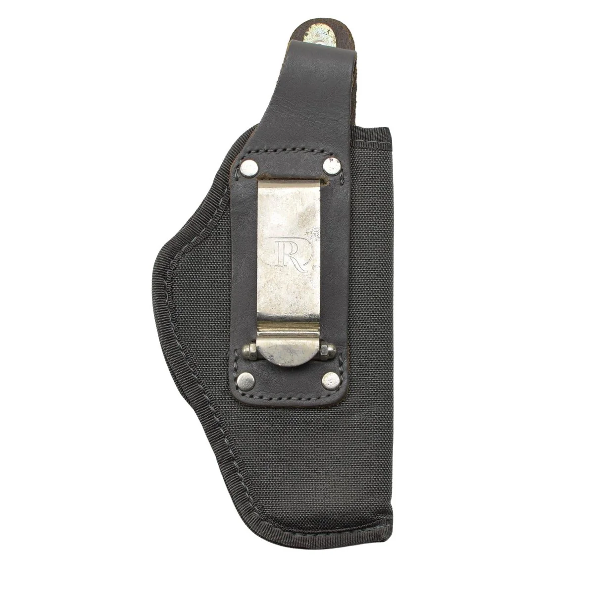 Originele Italiaanse militaire pistoolholster drukknoopsluiting nylon grijs nieuw