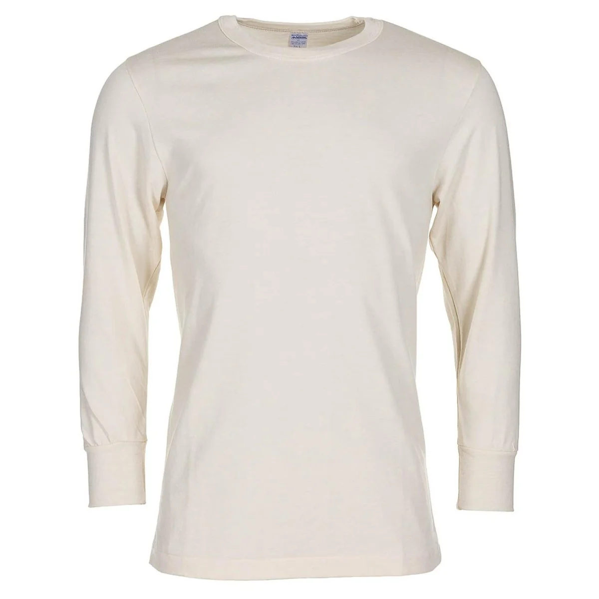 Origineel Italiaans militair slanke fit t-shirt ademend wit met lange mouwen