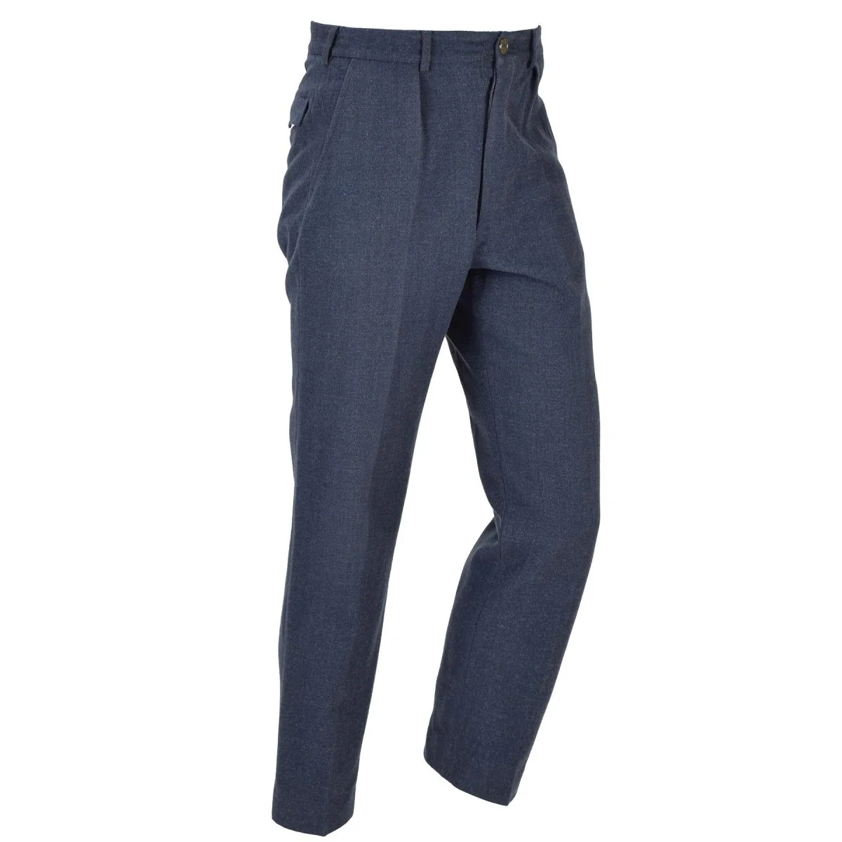Originele Noorse militaire jurk blauwe wollen broek formele vintage broekveld