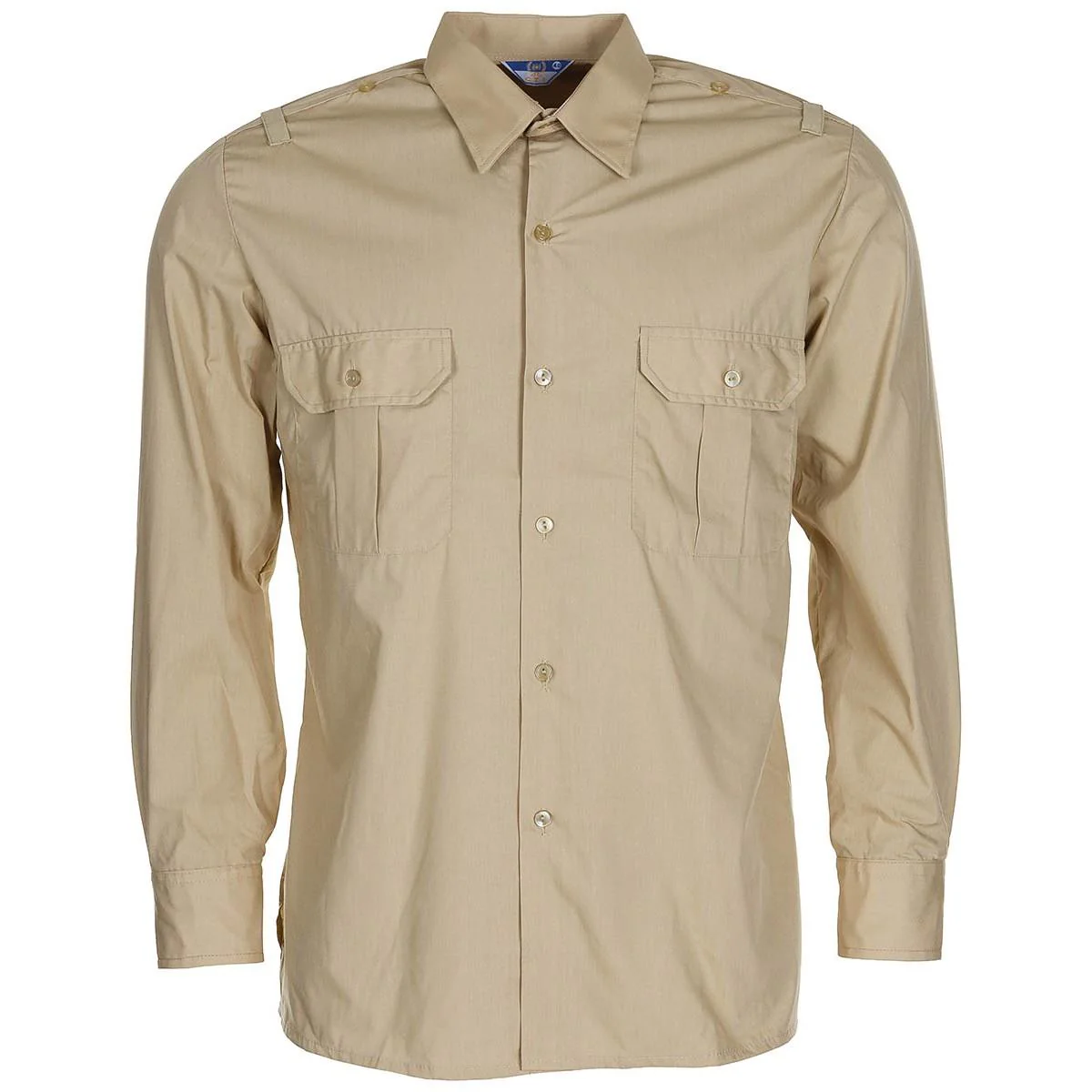 Origineel Spaans militair veldwerkshirt met lange mouwen, lichtgewicht kaki