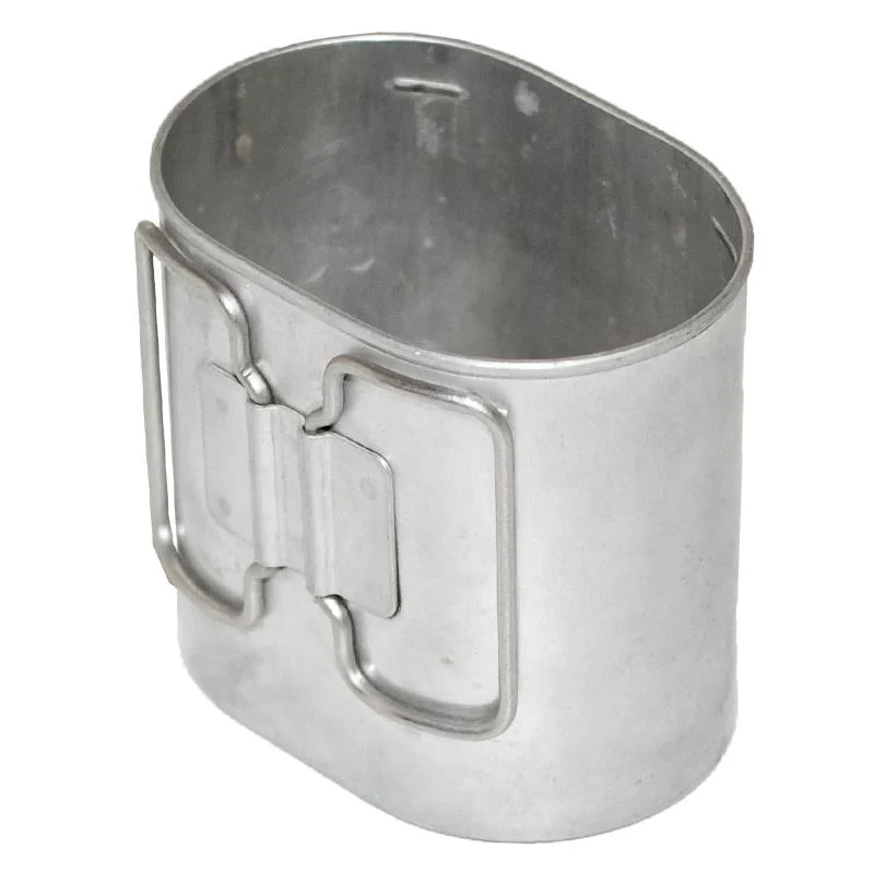 Originele Zwitserse legertroepen vintage aluminium vlindercanteen mess militaire beker