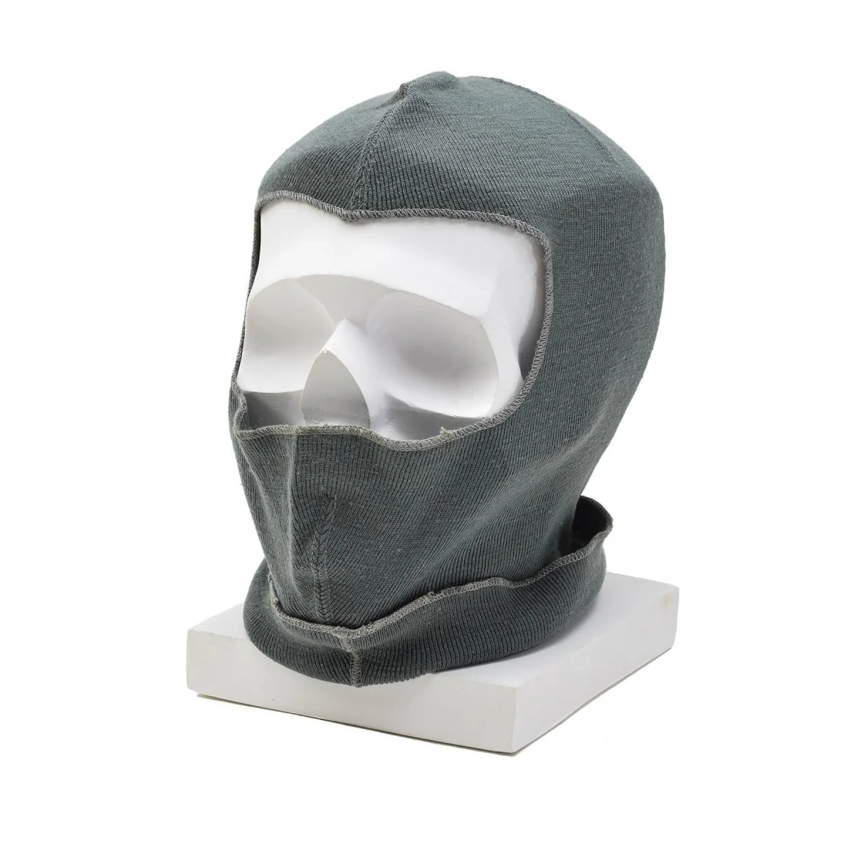 Originele Zwitserse militaire wol Balaclava lichtgewicht warm wintermasker elastisch grijs