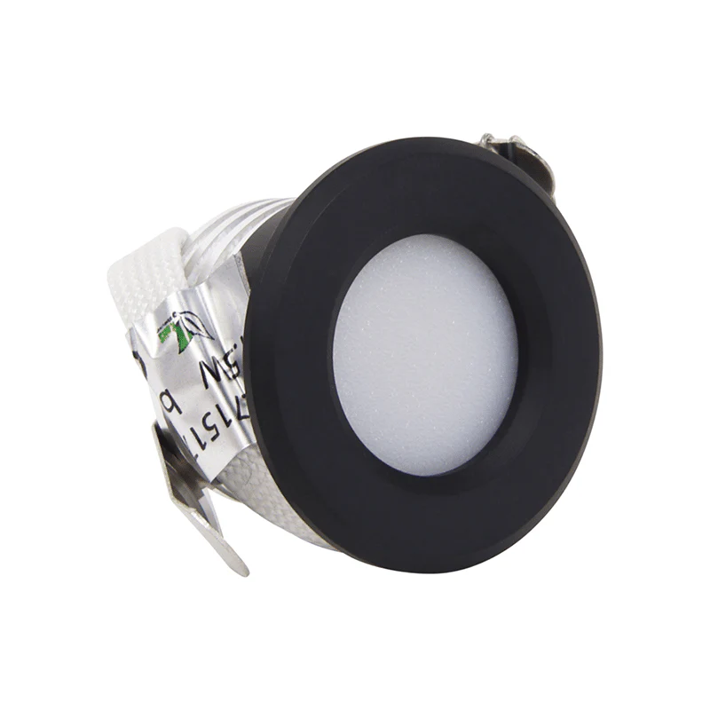 Mini Inbouwspot – 230V – 1,5W – Dimbaar – Mat Zwart – Zonder trafo